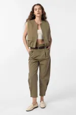 Antioch Haki Oversize Kadın Yelek