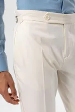 Antioch Ekru Yüksek Bel Regular Fit Erkek Pantolon