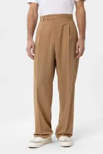 Antioch Camel Baggy Yüksek Bel Erkek Kumaş Pantolon