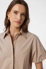 Chemise à manches ballon Antioch Mink pour femme