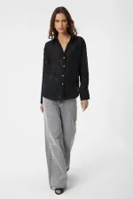 Antioch Black Patterned Transparent Shirt