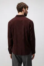Chemise texturée pour homme Antioch Coffee Modal Blend