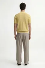 Antioch Sarı Örgü Dokulu Polo Yaka Erkek T-Shirt Antioch Sarı Örgü Dokulu Polo Yaka Erkek T-Shirt
