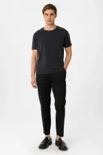 T-shirt homme Antioch noir coupe classique en tissu technique modal
