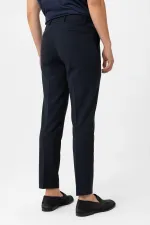 Antioch Navy Slim Fit Comfort Men's Trousers