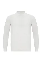 Pull en maille pour homme Antioch Ecru à col roulé semi-roulé