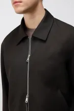 Veste homme Antioch marron foncé coupe décontractée à fermeture éclair