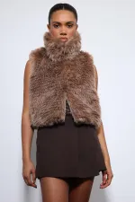 Antioch Mink Plush Look Vest