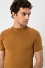 Antioch Tobacco Bicycle Collar Knit T-Shirt