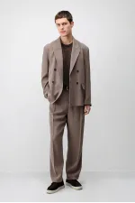 Antioch Mink Modal Blend Relaxed Fit Men's Blazer Jacket