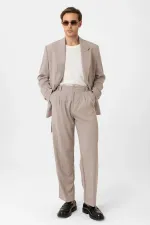 Antioch Taş Çift Pileli Baggy Fit Erkek Pantolon