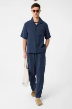 Antioch Lacivert Modal Kumaş Erkek Gömlek