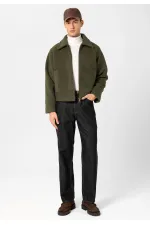 Antioch Khaki Relaxed Soft Textured Men's Jacket
