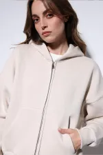 Antioch Taş Kapüşonlu Sweatshirt Kadın Eşofman Takım