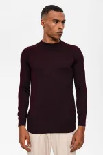 Pull en maille à col demi-col Antioch Plum pour homme