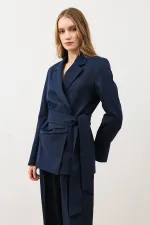 Veste blazer cintrée bleu marine Antioch pour femme