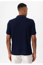 Antioch Lacivert Slim Fit Polo Yaka Erkek T-Shirt