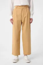 Antioch Camel Yüksek Bel Pamuklu Erkek Pantolon