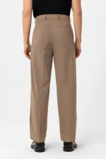Antioch Mink Double Pleated Baggy Fit Men's Trousers