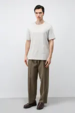 Antioch Buz Gri Regular Fit Basic Erkek T-Shirt