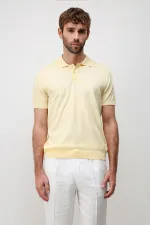 Antioch Sarı Comfort Slim Polo Yaka Erkek Triko T-Shirt