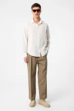 Antioch Ecru Relax Fit Textured Men's Shirt