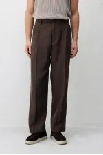 Pantalon pour homme en tissu modal couleur café Antioch
