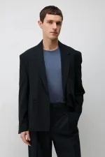 Antioch Navy Relaxed Fit Men's Blazer Jacket