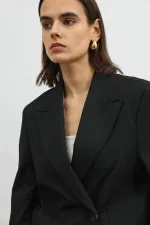 Antioch Black Double-Breasted Women's Blazer