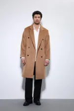 Antioch Camel Wool Blend Double-Breasted Men's Coat