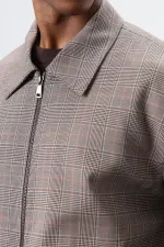 Antioch Kahve Ekoseli Mevsimlik Erkek Mont