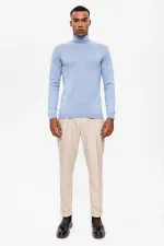 Pull en maille pour garçon Antioch Bebe bleu à col roulé