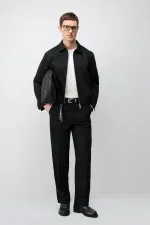 Antioch Siyah Bel Lastikli Erkek Mont