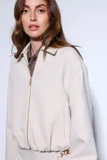 Veste bomber zippée Antioch Stone pour femme