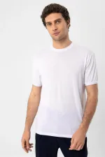 T-shirt Antioch blanc à col rond pour homme