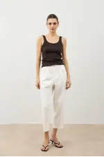 Antioch Beyaz Pensli Kadın Pantolon