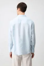 Antioch Bebe Mavi Modal Karışımlı Relax Fit Erkek Gömlek
