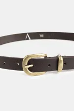 Ceinture en cuir basique pour homme Antioch Coffee