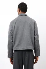 Antioch Antrasit Regular Fit Dokulu Erkek Mont