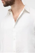 Antioch Ekru Modal Karışımlı Relax Fit Erkek Gömlek