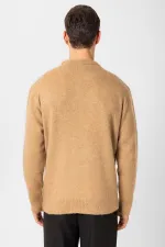 Antioch Açık Kahve Yün Görünümlü Erkek Kazak