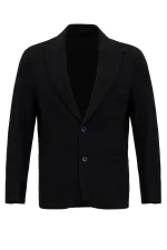 Antioch Black Unlined Men's Blazer Jacket with Patch Pockets