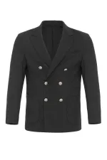 Veste blazer homme Antioch anthracite non doublée à double boutonnage