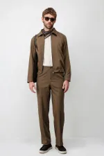 Antioch Khaki Men's Jacket with Elastic Waistband Antioch Khaki Men's Jacket with Elastic Waistband