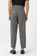 Pantalon homme Antioch gris plissé taille haute
