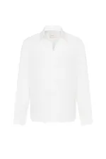 Antioch White Relax Fit Lyocell Fabric Men's Shirt