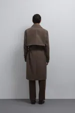 Trench-coat Antioch marron clair coupe décontractée pour homme