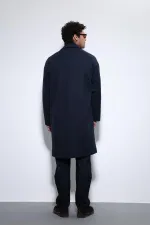 Antioch Navy Blue Oversize Double-Breasted Men's Coat