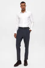 Antioch Indigo Belted Double Hem Trousers