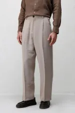 Pantalon homme Antioch en tissu modal beige